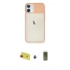 ieg™ iPhone 11 Kılıf Vadi Çizgi - Siyah Joko Magic 5D Hayalet Cam + Kırmızı Rainbow Kamera Lens Koruma Cam