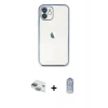 ieg™ iPhone 11 Kılıf Vadi Minimal - Siyah Joko Magic 5D Cam + Yeşil Pers Alüminyum Kamera Lens