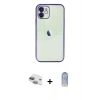 ieg™ iPhone 11 Kılıf Vadi Minimal - Siyah Joko Magic 5D Cam + Yeşil Pers Alüminyum Kamera Lens