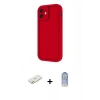 ieg™ iPhone 11 Kılıf Yankı Yansıma Özel Seri - Siyah Joko Magic 5D Cam + Turuncu Renkli Kamera Lens Koruma Cam