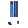 ieg™ iPhone 11 Pro Kılıf Yadigar Çizgi - Siyah Joko Magic 5D Hayalet Cam + Şeffaf Kamera Lens Koruma Cam