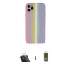 ieg™ iPhone 11 Pro Kılıf Yadigar Çizgi - Siyah Joko Magic 5D Hayalet Cam + Şeffaf Kamera Lens Koruma Cam