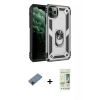 ieg™ iPhone 11 Pro Max Kılıf Ahenk Klasik Koleksiyonu - Siyah 20D Premium Cam Ekran Koruyucu + Siyah Shine Kamera Lens Koruma Cam