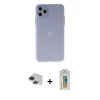 ieg™ iPhone 11 Pro Max Kılıf Atlas Minimal Prime - Siyah Polymer Nano Ekran Koruyucu + Siyah Pers Alüminyum Kamera Lens