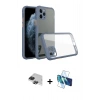 ieg™ iPhone 11 Pro Max Kılıf Nova Asil Özel Seri - Siyah 3D Antistatik Seramik Nano Ekran Koruyucu + Siyah Pers Alüminyum Kamera Lens