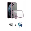 ieg™ iPhone 11 Pro Max Kılıf Nova Asil Özel Seri - Siyah 3D Antistatik Seramik Nano Ekran Koruyucu + Siyah Pers Alüminyum Kamera Lens