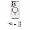 ieg™ iPhone 11 Pro Max Kılıf Yadigar Klasik Özel Seri - Siyah 20D Premium Cam Ekran Koruyucu + Siyah Pers Alüminyum Kamera Lens