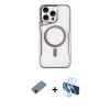 ieg™ iPhone 11 Pro Max Kılıf Yadigar Klasik Özel Seri - Siyah 3D Antistatik Seramik Nano Ekran Koruyucu + Gold Shine Kamera Lens Koruma Cam