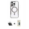 ieg™ iPhone 11 Pro Max Kılıf Yadigar Klasik Özel Seri - Siyah 6D Mat Seramik Hayalet Nano Ekran Koruyucu + Şeffaf Kamera Lens Koruma Cam