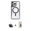ieg™ iPhone 11 Pro Max Kılıf Yadigar Klasik Özel Seri - Siyah 6D Mat Seramik Hayalet Nano Ekran Koruyucu + Şeffaf Kamera Lens Koruma Cam