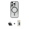 ieg™ iPhone 11 Pro Max Kılıf Yadigar Klasik Özel Seri - Siyah 6D Mat Seramik Hayalet Nano Ekran Koruyucu + Şeffaf Kamera Lens Koruma Cam