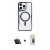 ieg™ iPhone 11 Pro Max Kılıf Yadigar Klasik Özel Seri - Siyah 6D Mat Seramik Hayalet Nano Ekran Koruyucu + Şeffaf Kamera Lens Koruma Cam