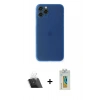 ieg™ iPhone 11 Pro Max Kılıf Yadigar Yansıma Serisi - Siyah Polymer Nano Ekran Koruyucu + Şeffaf Kamera Lens Koruma Cam