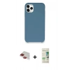 ieg™ iPhone 11 Pro Max Kılıf Zirve Modern Özel Seri - Siyah 20D Premium Cam Ekran Koruyucu + Kırmızı Pers Alüminyum Kamera Lens