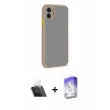 ieg™ iPhone 12 Kılıf Ahenk Çizgi Serisi - Siyah Bilvis 5in1 3D Magic Cam Ekran Koruyucu + Şeffaf Kamera Lens Koruma Cam