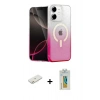 ieg™ iPhone 12 Kılıf Eksen Minimal Özel Seri - Siyah Polymer Nano Ekran Koruyucu + Turuncu Renkli Kamera Lens Koruma Cam