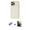 ieg™ iPhone 12 Pro Max Kılıf Ahenk Işık - Şeffaf Temperli Cam Ekran Koruyucu + Pembe Shine Kamera Lens Koruma Cam