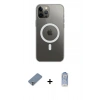 ieg™ iPhone 12 Pro Max Kılıf Ahenk Yansıma Prime - Siyah Joko Magic 5D Cam + Gümüş Metal Kamera Lens Koruma Cam