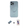 ieg™ iPhone 12 Pro Max Kılıf Akış Minimal Özel Seri - Siyah Joko 5D Cam + Siyah Shine Kamera Lens Koruma Cam