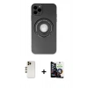 ieg™ iPhone 12 Pro Max Kılıf Eksen Klasik Prime - Şeffaf Temperli Cam Ekran Koruyucu + Gold Shine Kamera Lens
