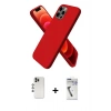 ieg™ iPhone 12 Pro Max Kılıf Kozmos Yansıma Özel Seri - Şeffaf Uv Polymer Nano Ekran Koruyucu + Gökkuşağı Shine Kamera Lens