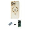 ieg™ iPhone 12 Pro Max Kılıf Nova Işık Özel Seri - Siyah 360 Mat Full Body Arka Koruyucu + Siyah Metal Kamera Lens Koruma Cam
