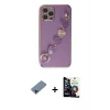 ieg™ iPhone 12 Pro Max Kılıf Nova Işık Prime - Şeffaf Temperli Cam Ekran Koruyucu + Siyah Metal Kamera Lens Koruma Cam
