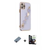 ieg™ iPhone 12 Pro Max Kılıf Nova Işık Prime - Şeffaf Temperli Cam Ekran Koruyucu + Siyah Metal Kamera Lens Koruma Cam
