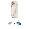 ieg™ iPhone 12 Pro Max Kılıf Nova Işık Prime - Siyah 3D Antistatik Seramik Nano Ekran Koruyucu + Mavi Shine Kamera Lens Koruma Cam