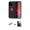 ieg™ iPhone 12 Pro Max Kılıf Yankı Form Prime - Şeffaf Temperli Cam Ekran Koruyucu + Mavi Shine Kamera Lens Koruma Cam