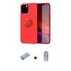 ieg™ iPhone 12 Pro Max Kılıf Yankı Form Prime - Siyah Joko Magic 5D Cam + Mavi Shine Kamera Lens Koruma Cam