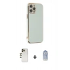 ieg™ iPhone 12 Pro Max Kılıf Yankı Serisi - Siyah Joko Magic 5D Cam + Gold Shine Kamera Lens