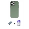 ieg™ iPhone 13 Pro Max Kılıf Ahenk Çizgi Prime - Siyah Bilvis 5in1 3D Magic Cam Ekran Koruyucu + Mor Metal Kamera Lens Koruma Cam