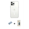 ieg™ iPhone 13 Pro Max Kılıf Ahenk Yansıma Prime - Siyah 6D Mat Seramik Hayalet Nano Ekran Koruyucu + Mavi Shine Kamera Lens Koruma Cam