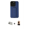 ieg™ iPhone 13 Pro Max Kılıf Çekirdek Yansıma - Şeffaf Maxco Cam Ekran Koruyucu + Beyaz Rainbow Kamera Lens Koruma Cam