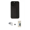 ieg™ iPhone 13 Pro Max Kılıf Çekirdek Yansıma - Siyah 6D Mat Seramik Hayalet Nano Ekran Koruyucu + Sierra Blue Pers Alüminyum Kamera Lens