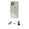 ieg™ iPhone 13 Pro Max Kılıf Eksen Asil Prime - Şeffaf Maxco Cam Ekran Koruyucu + Gökkuşağı Shine Kamera Lens Koruma Cam