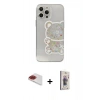 ieg™ iPhone 13 Pro Max Kılıf Eksen Asil Prime - Siyah Bilvis 3D Cam Ekran Koruyucu + Kırmızı Pers Alüminyum Kamera Lens