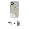 ieg™ iPhone 13 Pro Max Kılıf Eksen Asil Prime - Siyah Bilvis 3D Cam Ekran Koruyucu + Lacivert Pers Alüminyum Kamera Lens
