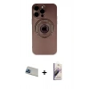 ieg™ iPhone 13 Pro Max Kılıf Eksen Klasik Prime - Siyah Bilvis 3D Mat Cam Ekran Koruyucu + Mavi Rainbow Kamera Lens Koruma Cam