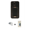 ieg™ iPhone 13 Pro Max Kılıf Kozmos Minimal Prime - Siyah 6D Mat Seramik Hayalet Nano Ekran Koruyucu + Sierra Blue Pers Alüminyum Kamera Lens