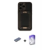 ieg™ iPhone 13 Pro Max Kılıf Kozmos Minimal Prime - Siyah Bilvis 5in1 3D Magic Cam Ekran Koruyucu + Yeşil Renkli Kamera Lens Koruma Cam