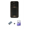 ieg™ iPhone 13 Pro Max Kılıf Kozmos Minimal Prime - Siyah Bilvis 5in1 5D Magic Hayalet Cam Ekran Koruyucu + Mor Metal Kamera Lens Koruma Cam