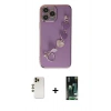 ieg™ iPhone 13 Pro Max Kılıf Nova Işık Prime - Şeffaf 360 Full Body Arka Koruyucu + Gold Shine Kamera Lens