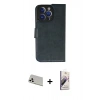 ieg™ iPhone 13 Pro Max Kılıf Siluet Işık Serisi - Siyah Bilvis 3D Mat Cam Ekran Koruyucu + Beyaz Rainbow Kamera Lens Koruma Cam