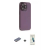 ieg™ iPhone 13 Pro Max Kılıf Siluet Minimal Özel Seri - Şeffaf Pasifik Cam Ekran Koruyucu + Sarı Renkli Kamera Lens Koruma Cam