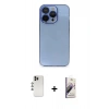 ieg™ iPhone 13 Pro Max Kılıf Siluet Minimal Özel Seri - Siyah Bilvis 3D Mat Cam Ekran Koruyucu + Gökkuşağı Shine Kamera Lens