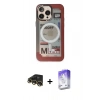 ieg™ iPhone 13 Pro Max Kılıf Siluet Modern Koleksiyonu - Siyah Bilvis 5in1 3D Magic Cam Ekran Koruyucu + Gold Raze Metal Kamera Lens
