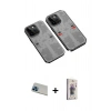 ieg™ iPhone 13 Pro Max Kılıf Ufuk Doku Prime - Siyah Bilvis 3D Cam Ekran Koruyucu + Mavi Rainbow Kamera Lens Koruma Cam