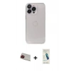 ieg™ iPhone 13 Pro Max Kılıf Ufuk Minimal Özel Seri - Şeffaf Pasifik Cam Ekran Koruyucu + Kırmızı Rainbow Kamera Lens Koruma Cam